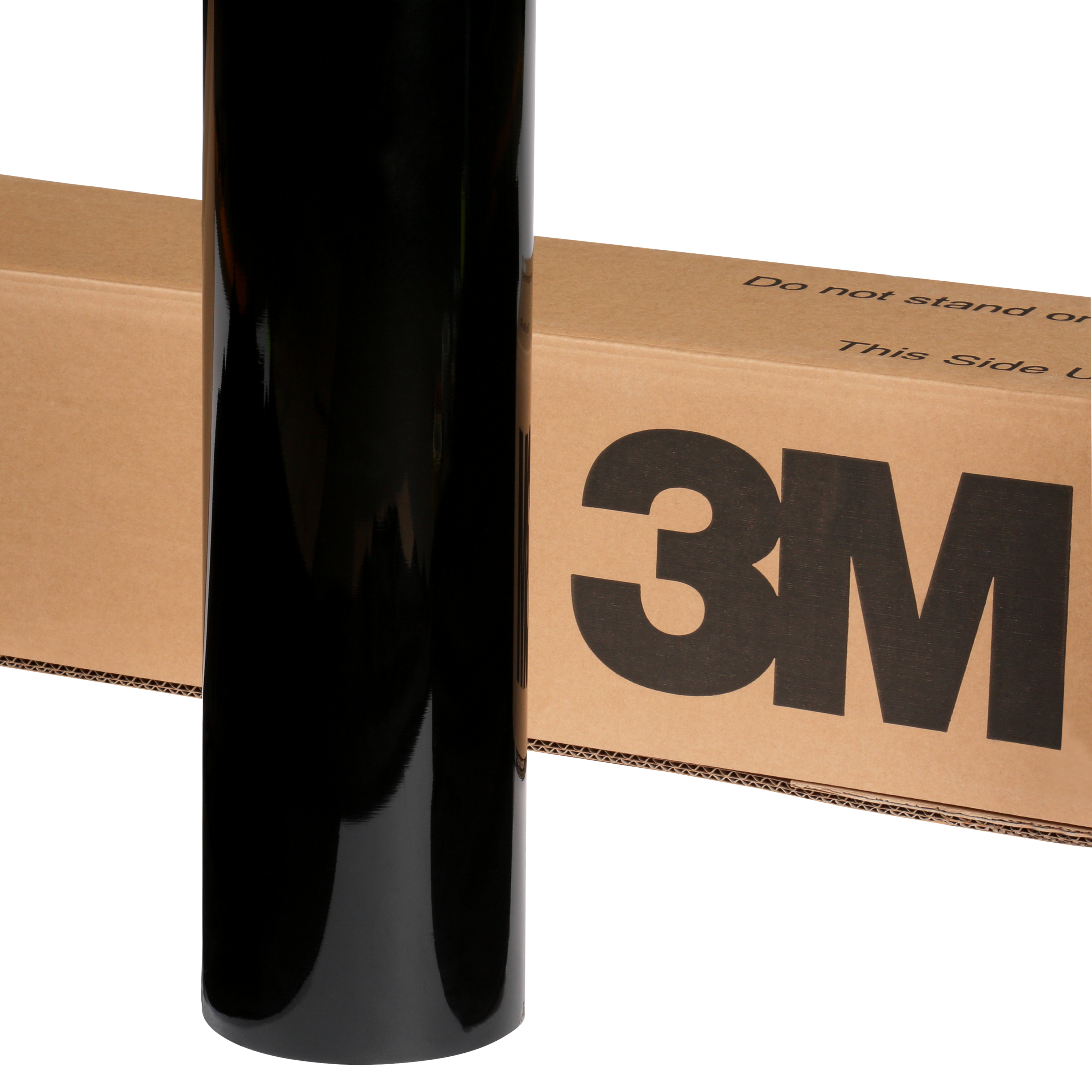 3M 2080 høyglans svart folie rull produktbilde