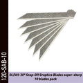 OLFA 30° snap-off blader 120-SAB-10 for folie og vinyl