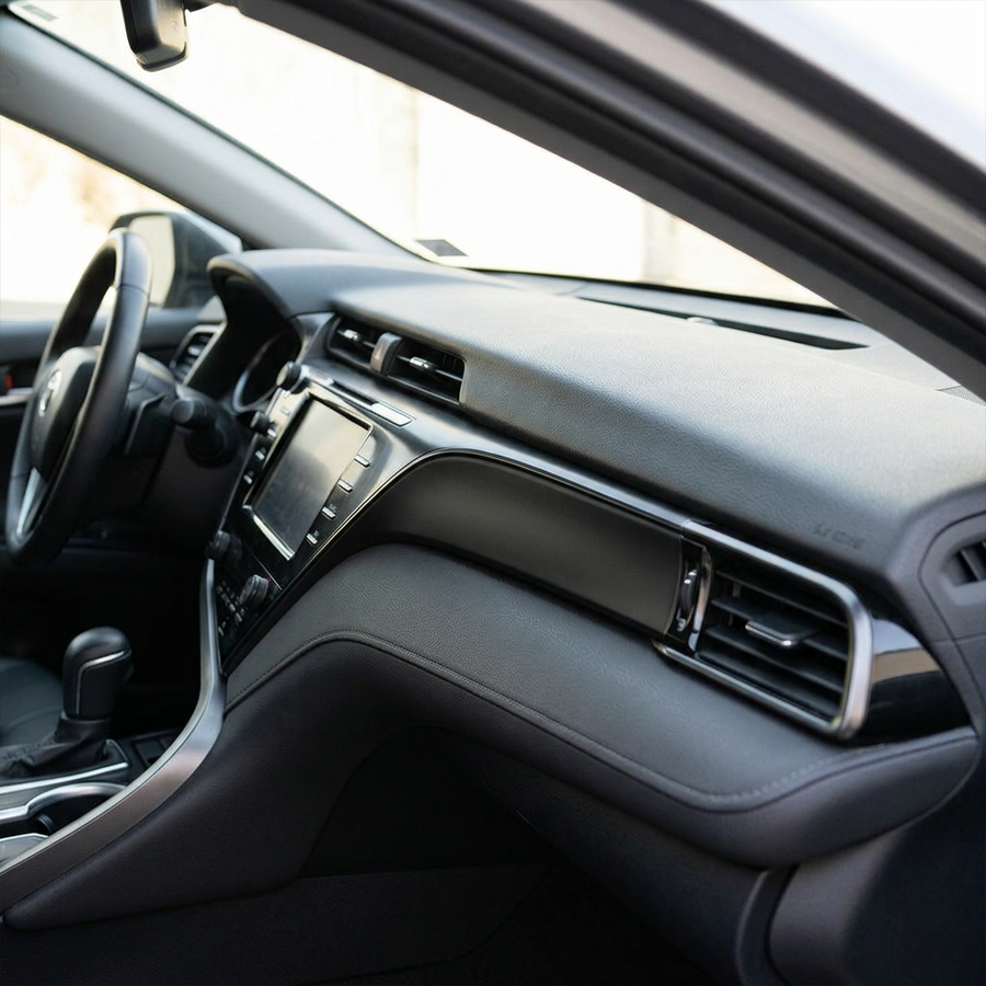 3M 2080 Dead Matte Black folie, interiørdetalj dekket med folien